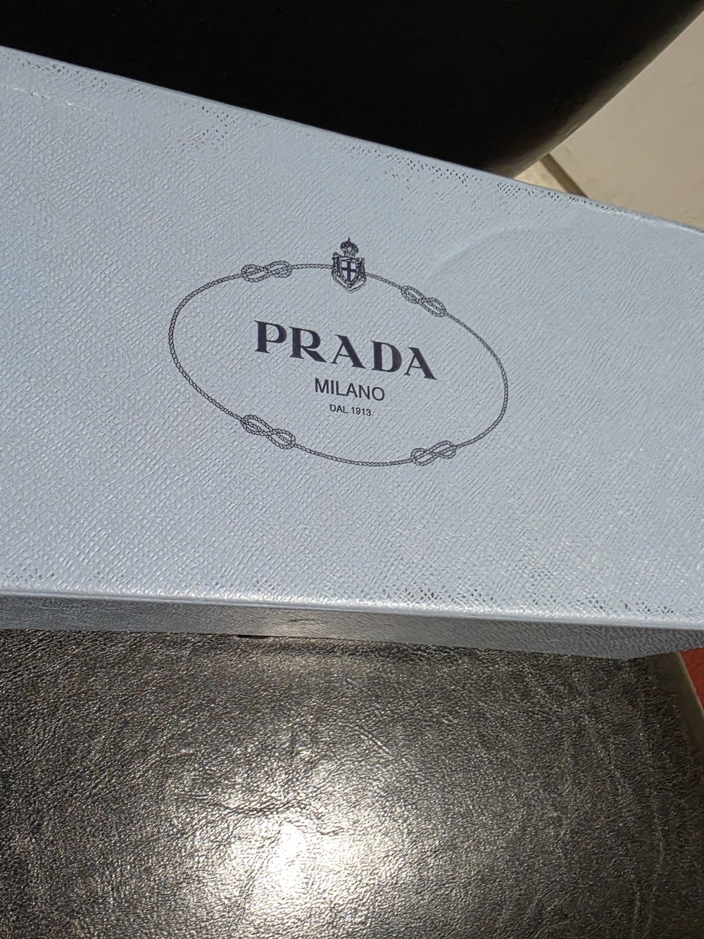 Prada Women's Black Leather Ballet Flats - Picture 9 of 9